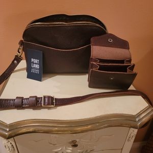 Portland leather eclipse crossbody and matching wallet